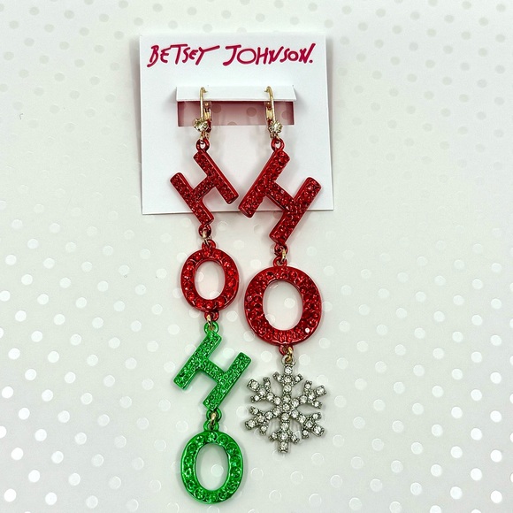Betsey Johnson ‘Ice Queen’ HoHoHo Necklace/Earrings NWT! - Picture 10 of 15